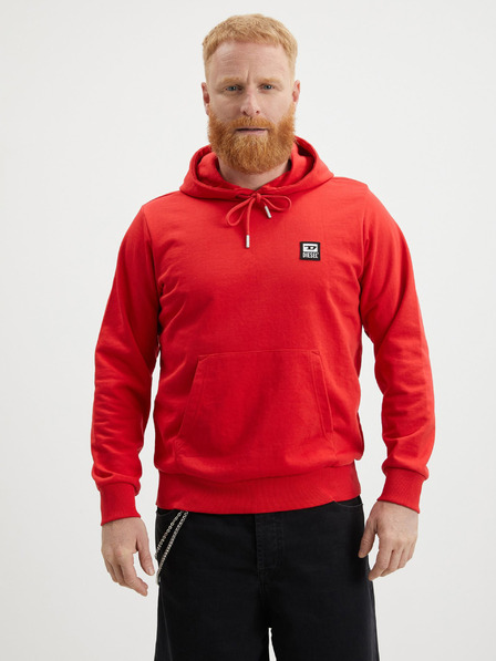 Diesel Roter Herren-Kapuzenpullover Diesel Girk