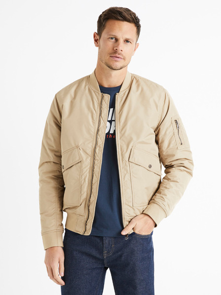 Celio Beige Herren-Bomber Celio Dujames