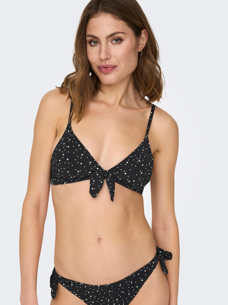ONLY Schwarzes gepunktetes Damen-Bikini-Oberteil ONLY Nitan