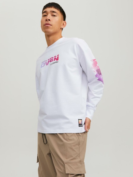 Jack & Jones Weißes Jack & Jones Digital Herren-Sweatshirt