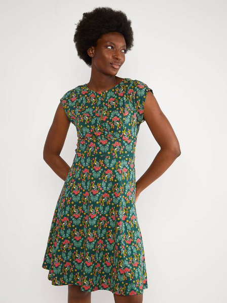 Blutsgeschwister Grün Damen Blumenkleid Blutsgeschwister Ringelreih
