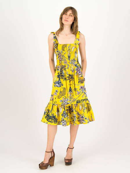 Blutsgeschwister Gelb Damen Blumenkleid Blutsgeschwister Seaside Picknick Love