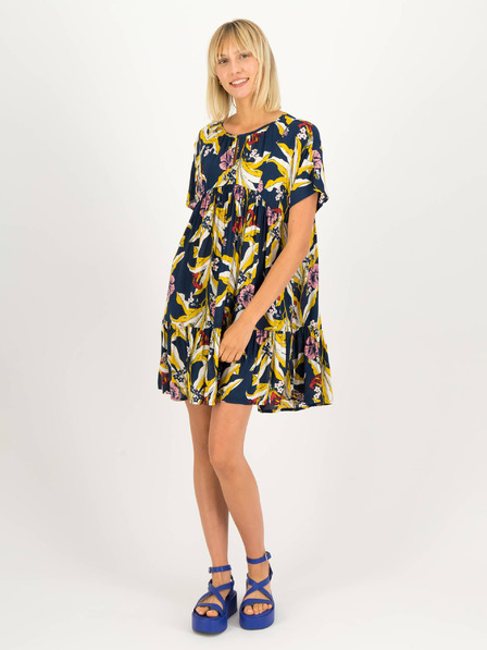 Blutsgeschwister Blutsgeschwister Seeds Of Love Gelbes und blaues geblümtes Kleid für Frauen