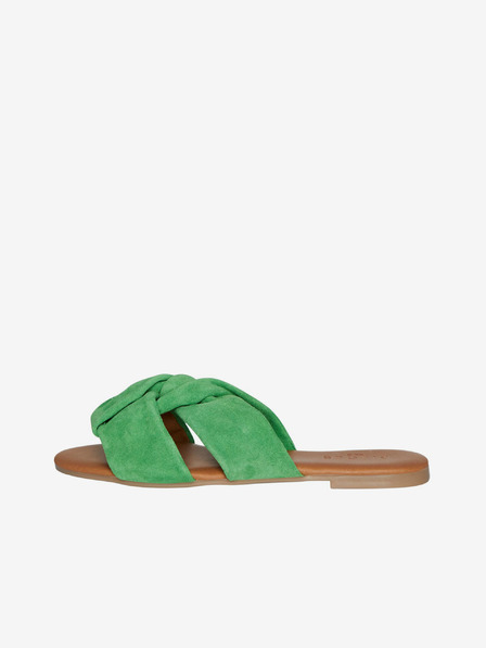 Pieces Grüne Damenpantoffeln aus Wildleder Pieces Visana