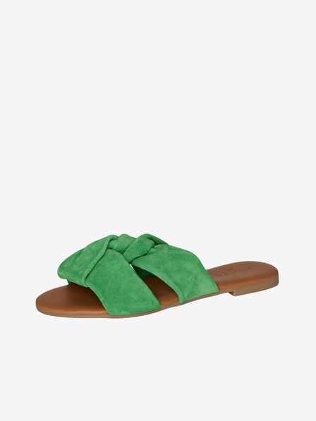 Pieces Grüne Damenpantoffeln aus Wildleder Pieces Visana