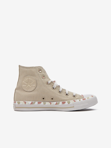 Converse Rosa und beige Damen Converse Chuck Taylor All Star Marbled Ankle Trainers