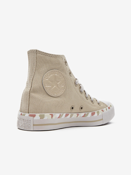 Converse Rosa und beige Damen Converse Chuck Taylor All Star Marbled Ankle Trainers