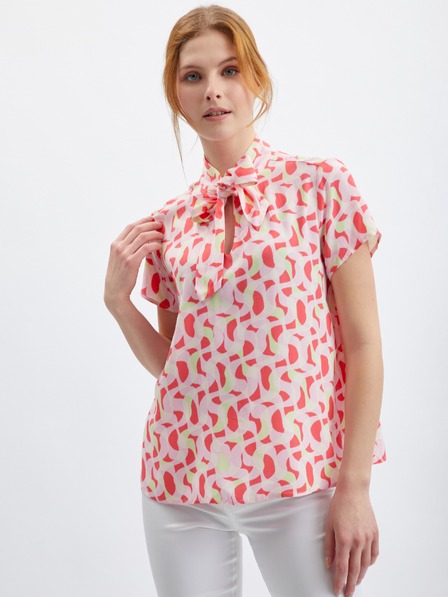 Orsay Rosa gemusterte Damenbluse ORSAY