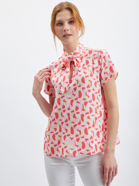 Orsay Rosa gemusterte Damenbluse ORSAY