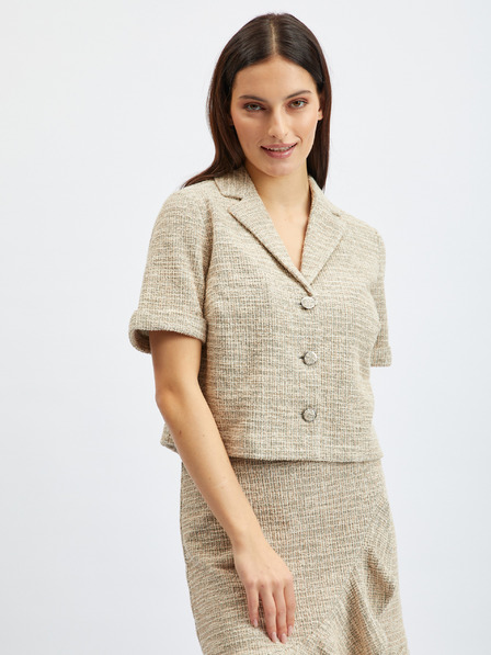 Orsay Hellbraun Damen Kurzarm Bluse ORSAY