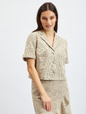 Orsay Hellbraun Damen Kurzarm Bluse ORSAY