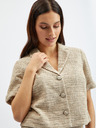 Orsay Hellbraun Damen Kurzarm Bluse ORSAY