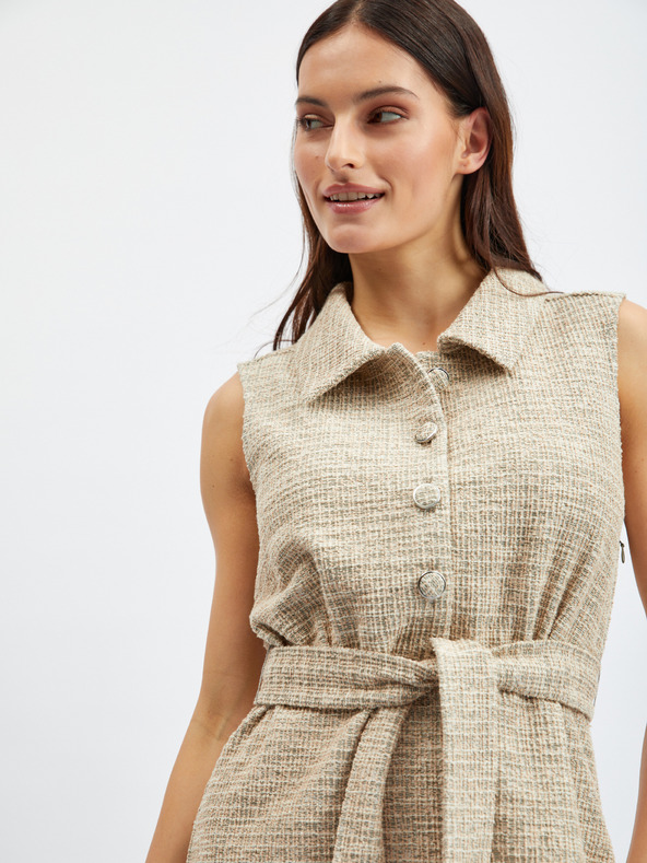 Orsay Hellbraun meliertes Damenkleid ORSAY