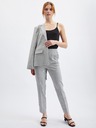 Orsay Hellgraue karierte Damenhose straight fit ORSAY