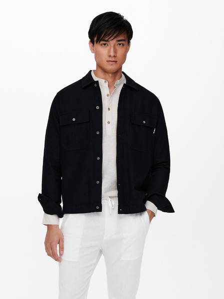 ONLY & SONS Schwarze Hemdjacke ONLY & SONS