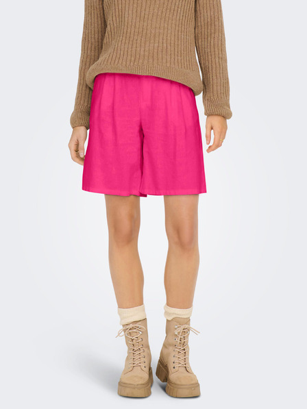 ONLY Dunkelrosa Damen-Leinenshorts ONLY Caro