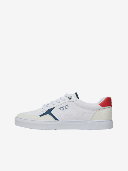 Jack & Jones Weiße Herren-Sneaker mit Wildleder-Details Jack & Jones Uston