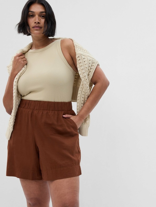 GAP Leinen Shorts mit elastischem Bund GAP