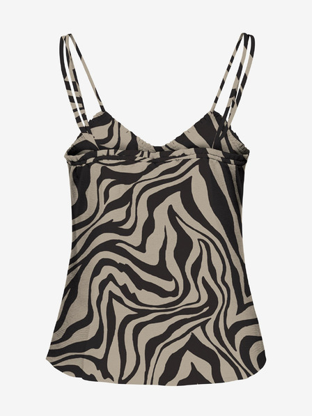 ONLY Schwarz-beige gemustertes Damen-Tank-Top ONLY Nova