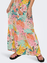 Jacqueline de Yong Grünes und rosa geblümtes Maxikleid für Damen JDY Daisy