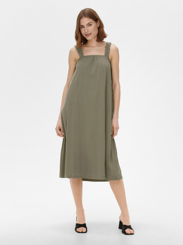ONLY Khakifarbenes Damen ONLY May Kleid