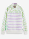 Scotch & Soda Lila und weiß gestreiftes Damen-Sweatshirt Scotch & Soda