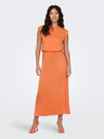 Jacqueline de Yong Orangefarbener Satin-Maxirock für Damen JDY Fifi
