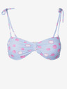 Pieces Hellblaues gemustertes Bikini-Oberteil für Frauen Pieces Bonna