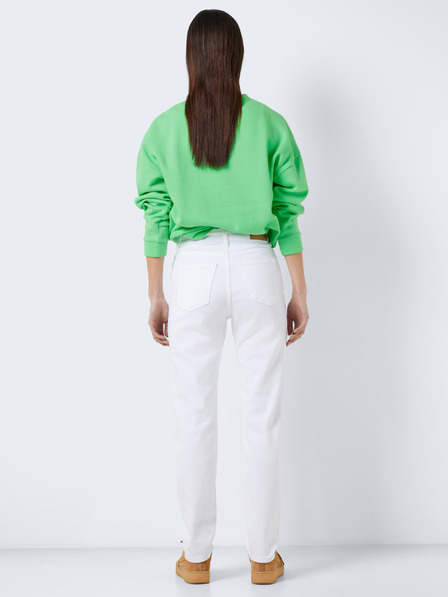 Noisy May Weiße Straight Fit Jeans für Damen Noisy May Moni