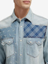 Scotch & Soda Hellblaues Hemd aus gemustertem Denim für Herren Scotch & Soda