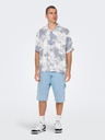 ONLY & SONS Weiß-blaues gemustertes Herren-Kurzarmhemd ONLY & SONS Den