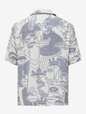 ONLY & SONS Weiß-blaues gemustertes Herren-Kurzarmhemd ONLY & SONS Den