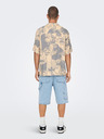 ONLY & SONS Beige Gemustertes Herren-Kurzarmhemd ONLY & SONS Den
