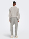 ONLY & SONS Hellgrau gestreifte Herrenhose mit Leinen ONLY & SONS Linus