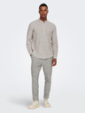 ONLY & SONS Hellgrau gestreifte Herrenhose mit Leinen ONLY & SONS Linus