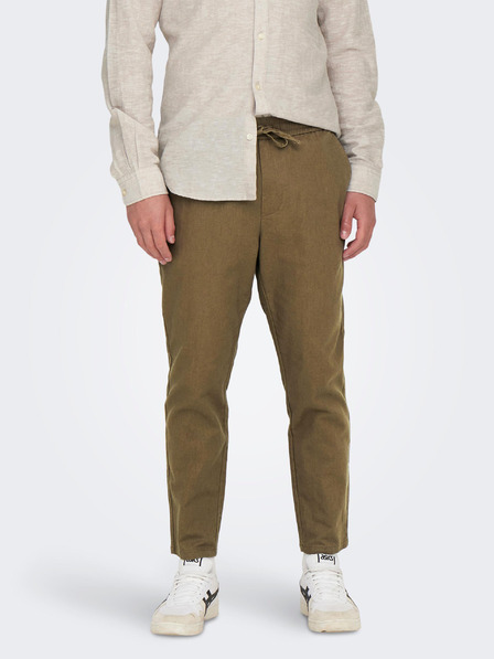 ONLY & SONS Braune Herren-Leinenhose ONLY & SONS Linus