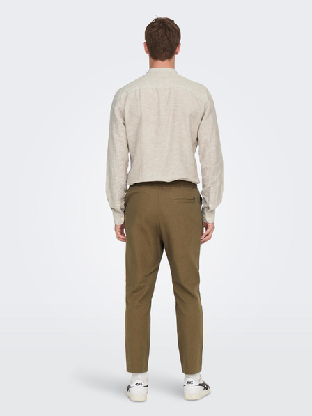 ONLY & SONS Braune Herren-Leinenhose ONLY & SONS Linus