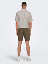 ONLY & SONS Braune Herren-Leinen-Shorts ONLY & SONS Linus