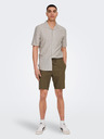 ONLY & SONS Braune Herren-Leinen-Shorts ONLY & SONS Linus