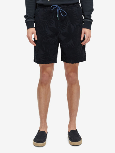 Scotch & Soda Dunkelblaue gemusterte Shorts für Herren Scotch & Soda