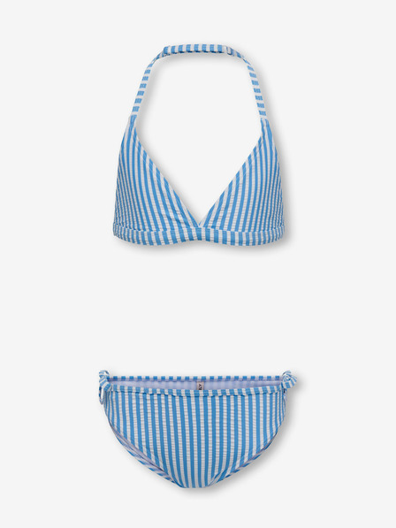 ONLY Zweiteiliger gestreifter Badeanzug für Mädchen, blau ONLY Kitty