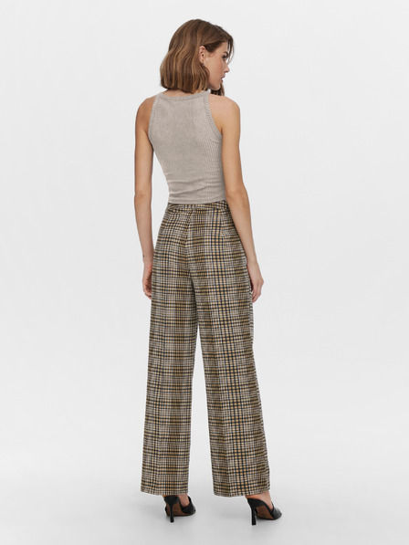 ONLY Beigefarbenes geripptes Basic-Top für Damen ONLY Emma