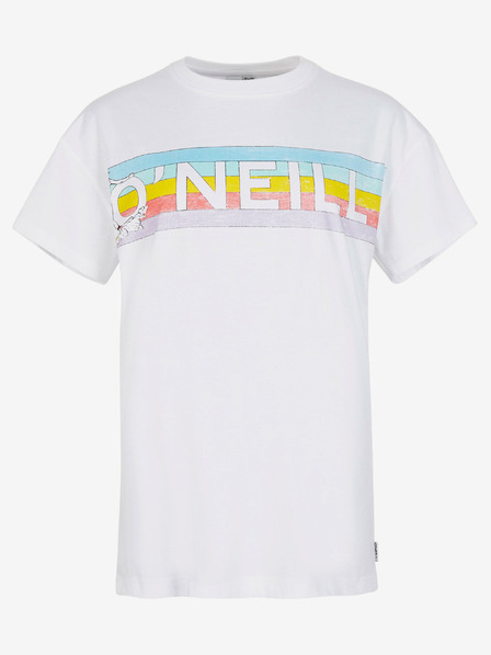 O'Neill Weißes bedrucktes O'Neill CONNECTIVE GRAPHIC LONG TSHIRT für Damen