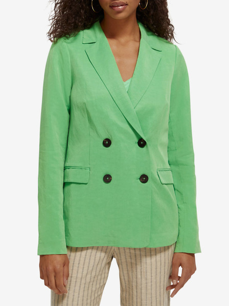 Scotch & Soda Grüne Damen-Leinenjacke Scotch & Soda