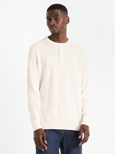 Celio Weißer Herren Pullover Celio Decanoe