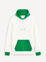 Celio Grün-weißes Herren-Celio-Demultico-Sweatshirt