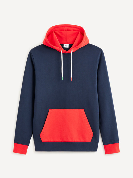 Celio Rotes und blaues Herren-Sweatshirt Celio Demultico