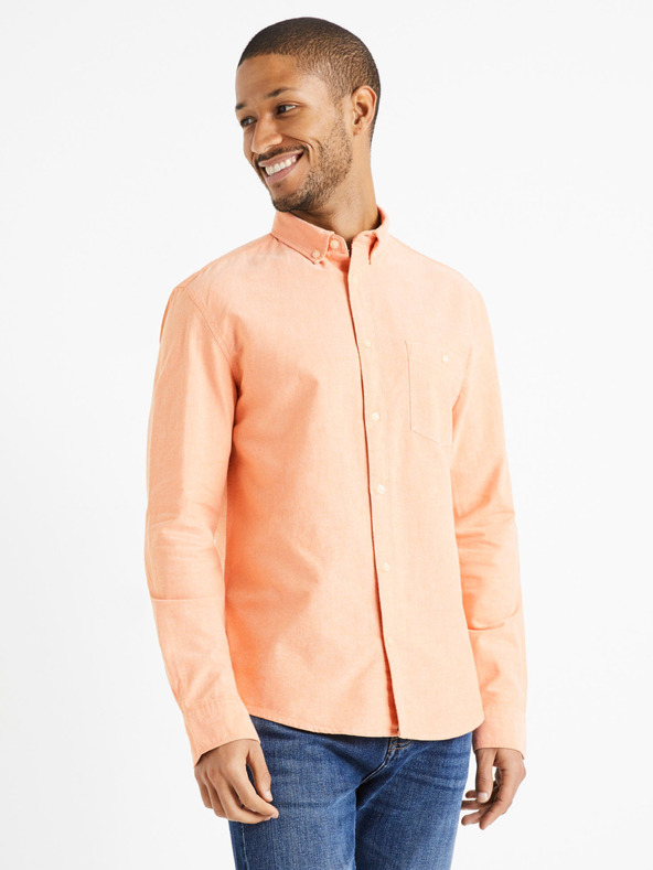 Celio Apricot Herrenhemd Celio Daxford