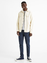 Celio Cremefarbenes Herren-Jeanshemd Celio Dastroy
