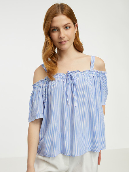 CAMAIEU Weiß-blau gestreifte Damenbluse CAMAIEU